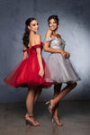 Load image into Gallery viewer, Wholesale Homecoming Sweetheart Neckline A-Line Dress By LA2105