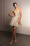 Load image into Gallery viewer, Wholesale Semi Formal Hoco Short V-Neck A-Line Dress By LA2107