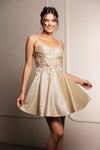 Load image into Gallery viewer, Wholesale Semi Formal Hoco Short V-Neck A-Line Dress By LA2107