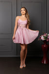 Load image into Gallery viewer, Wholesale Semi Formal Hoco Short V-Neck A-Line Dress By LA2107 - DUSTYROSE - Dress LA Merchandise