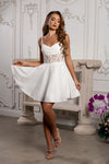 Load image into Gallery viewer, Wholesale Semi Formal Hoco Short V-Neck A-Line Dress By LA2107 - IVORY - Dress LA Merchandise