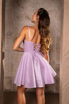 Load image into Gallery viewer, Wholesale Semi Formal Hoco Short V-Neck A-Line Dress By LA2107
