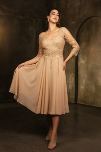 Wholesale Mother Of The Bride A-Line V-Neck Semi-Formal Dress By LA2108