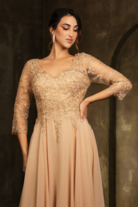 Wholesale Mother Of The Bride A-Line V-Neck Semi-Formal Dress By LA2108
