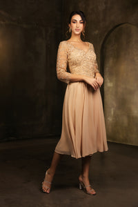 Wholesale Mother Of The Bride A-Line V-Neck Semi-Formal Dress By LA2108