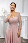 Load image into Gallery viewer, Wholesale Mother Of The Bride A-Line V-Neck Semi-Formal Dress By LA2108 - - Dress LA Merchandise