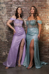 Load image into Gallery viewer, Wholesale Prom Dress Off The Shoulder Sheath Evening Gown By LA2115