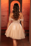 Load image into Gallery viewer, Wholesale Semi Formal Off The Shoulder A-Line Dress By LA2117
