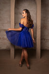 Load image into Gallery viewer, Wholesale Semi Formal Off The Shoulder A-Line Dress By LA2117