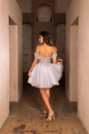Load image into Gallery viewer, Wholesale Semi Formal Off The Shoulder A-Line Dress By LA2117