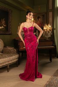 Wholesale Formal Dress Sequin Sweetheart Neck Evening Gown By LA2118