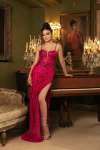 Wholesale Formal Dress Sequin Sweetheart Neck Evening Gown By LA2118