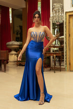 Load image into Gallery viewer, Wholesale Gala Dress Straight Across Neck Strapless Gown By LA2120