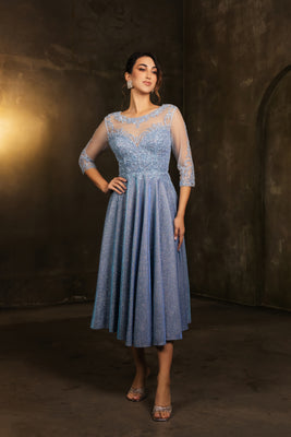 Wholesale Cocktail Dress Sequin A-Line Semi-Formal Dress By LA2124