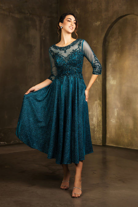 Wholesale Cocktail Dress Sequin A-Line Semi-Formal Dress By LA2124