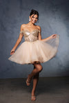 Load image into Gallery viewer, Wholesale Graduation Off Shoulder Sleeveless Hoco Dress By LA2129