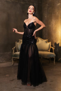 Wholesale Formal Dress Strapless Prom Evening Sheath Gown By LA2131