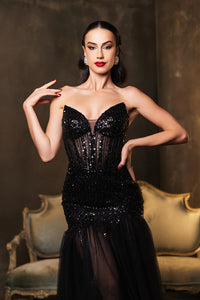 Wholesale Formal Dress Strapless Prom Evening Sheath Gown By LA2131
