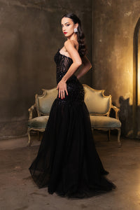 Wholesale Formal Dress Strapless Prom Evening Sheath Gown By LA2131