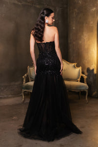 Wholesale Formal Dress Strapless Prom Evening Sheath Gown By LA2131