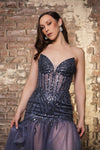 Load image into Gallery viewer, Wholesale Formal Dress Strapless Prom Evening Sheath Gown By LA2131