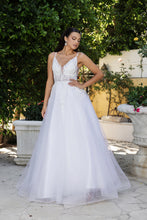 Load image into Gallery viewer, Wholesale Engagement Dress Plunging Neck A-Line Dress By LA2135