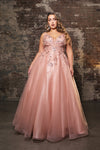 Load image into Gallery viewer, Wholesale Special Occasion Dress Plunging Neck A-Line Dress By LA2135