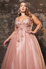 Load image into Gallery viewer, Wholesale Special Occasion Dress Plunging Neck A-Line Dress By LA2135