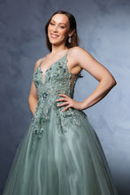 Load image into Gallery viewer, Wholesale Special Occasion Dress Plunging Neck A-Line Dress By LA2135