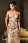 Load image into Gallery viewer, Wholesale Formal Dress Off-Shoulder Mermaid Sequin Gala Gown By LA2136 - - Dress LA Merchandise