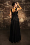 Load image into Gallery viewer, Wholesale Evening Dress Plunging V-Neck High Slit By LA2137