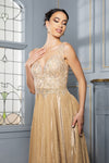 Load image into Gallery viewer, Wholesale Evening Dress Plunging V-Neck High Slit By LA2137