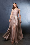 Load image into Gallery viewer, Wholesale Evening Dress Plunging V-Neck High Slit By LA2137