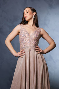 Wholesale Evening Dress Plunging V-Neck High Slit By LA2137