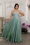 Load image into Gallery viewer, Wholesale Evening Dress Plunging V-Neck High Slit By LA2137 - - Dress LA Merchandise