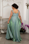 Load image into Gallery viewer, Wholesale Evening Dress Plunging V-Neck High Slit By LA2137 - - Dress LA Merchandise