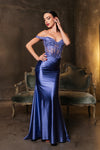 Load image into Gallery viewer, Wholesale Prom Dress Off Shoulder Mermaid Sequin Gala Gown By LA2141