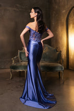 Load image into Gallery viewer, Wholesale Prom Dress Off Shoulder Mermaid Sequin Gala Gown By LA2141