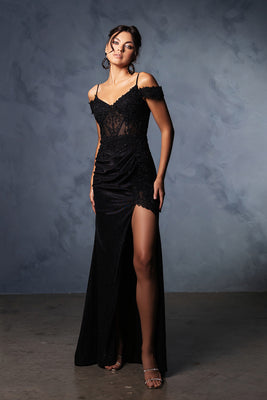 Wholesale Gala Dress Spaghetti Strap V-Neck Prom Gown By LA2142