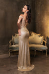 Load image into Gallery viewer, Wholesale Gala Dress Spaghetti Strap V-Neck Prom Gown By LA2142