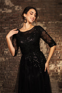 Wholesale Mother Of The Bride Dress 3/4 Sleeves Formal Gown By LA2143