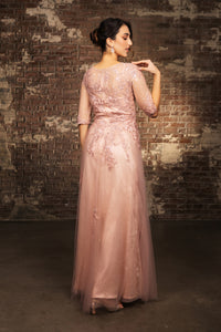 Wholesale Mother Of The Bride Dress 3/4 Sleeves Formal Gown By LA2143