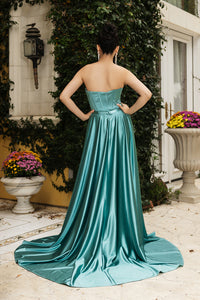 Wholesale Formal Dress Sweetheart High Slit A-Line Gala Gown By LA2144