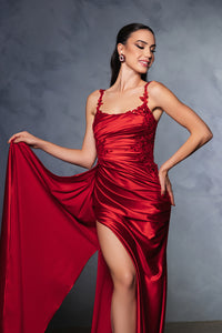 Wholesale Prom Dress Square Neck Sleeveless Formal Gown By LA2145B