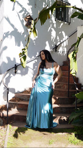 Wholesale Prom Dress Square Neck Sleeveless Formal Gown By LA2145