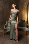 Load image into Gallery viewer, Wholesale Red Carpet Dress Sequin Off Shoulder Formal Gown By LA2146B
