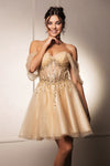 Load image into Gallery viewer, Wholesale Cocktail Dress Off Shoulder Sleeveless A-Line By LA2147