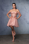 Load image into Gallery viewer, Wholesale Cocktail Dress Off Shoulder Sleeveless A-Line By LA2147