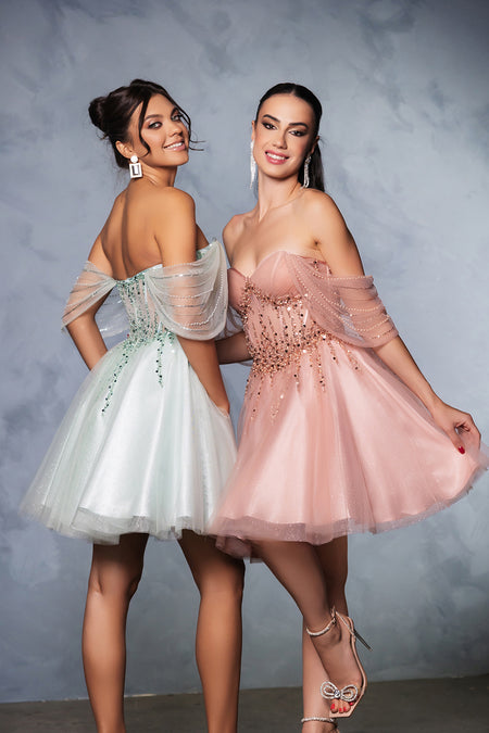 Wholesale Cocktail Dress Off Shoulder Sleeveless A-Line By LA2147