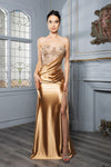 Load image into Gallery viewer, Wholesale Prom Dress Sweetheart High Side Slit Gala Gown By LA2152 - GOLD - Dress LA Merchandise